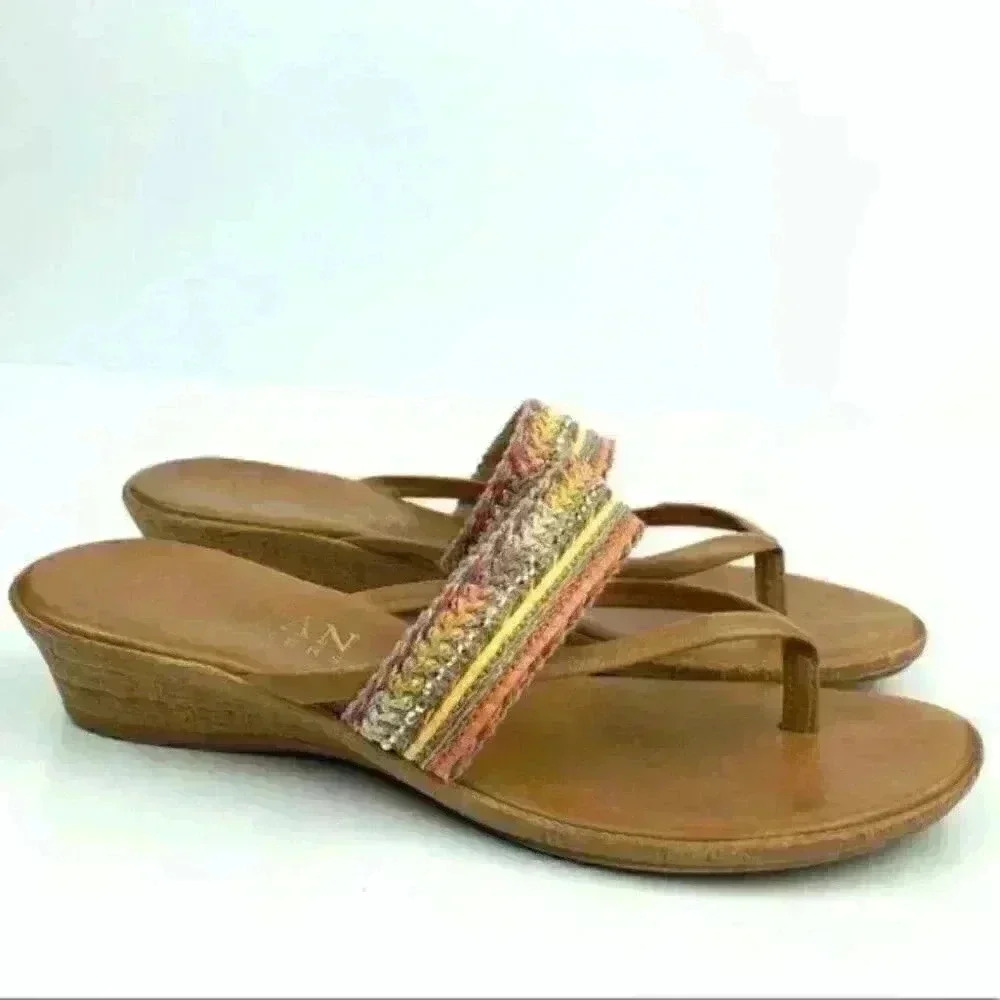 Italian Shoemakers Sandals Size 6 Italian Leather